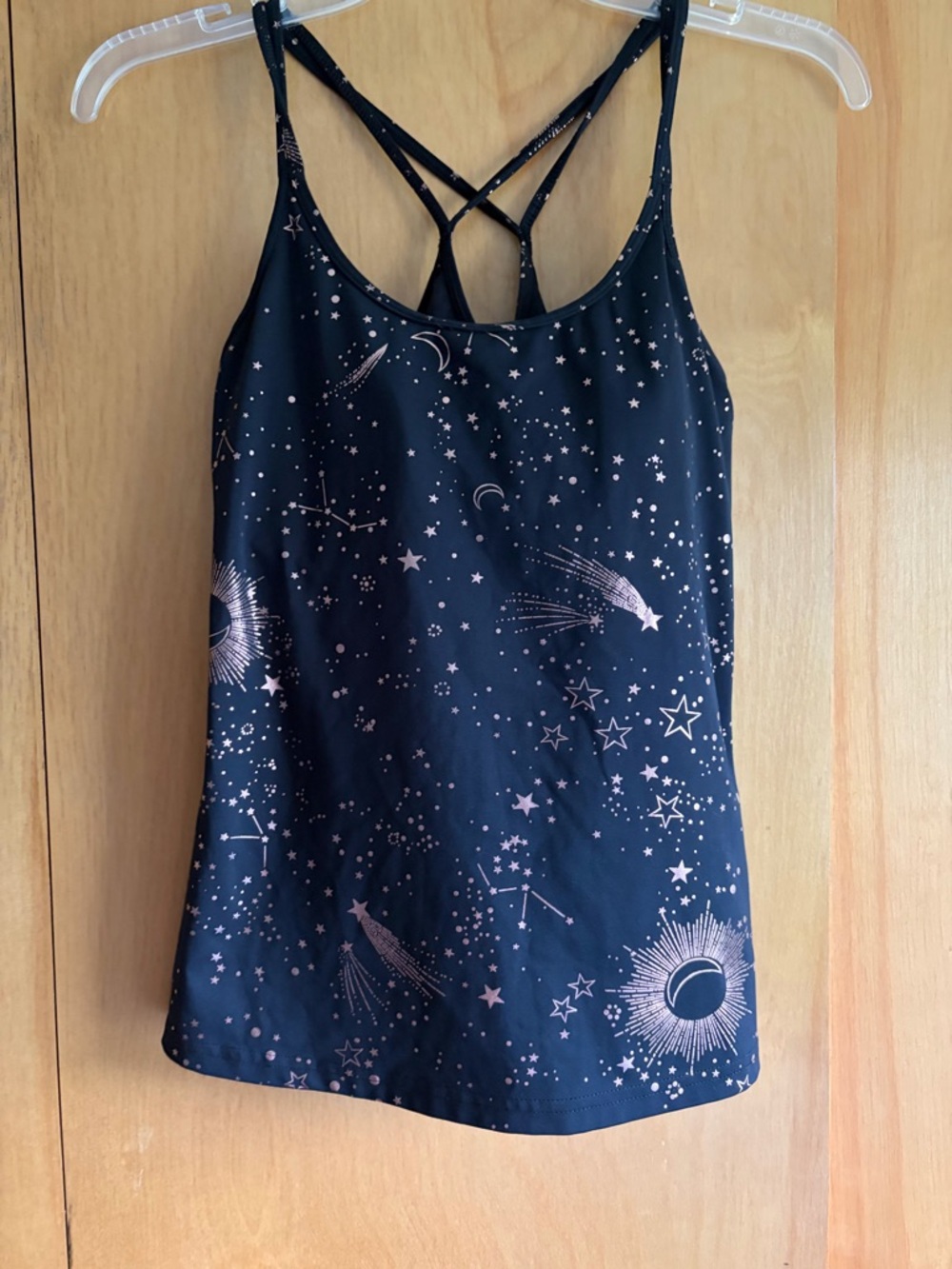 Old navy Celestial Print Strappy Tank Top - Black/bronze